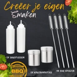 BBQ Gereedschapset - Opbergtas - BBQ Accessoires - BBQ Tang - BBQ Set - BBQ Borstel - BBQ Gereedschap - Roestvrij Staal -Barbecue Grill Winkel 1200x1200 786