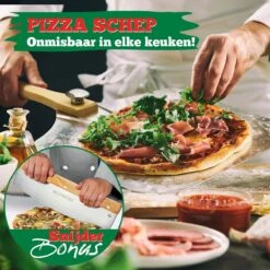 Ecowize Pizzaschep Voor BBQ En Oven - Aluminium Pizzaspatel Vierkant 30cm Met Inklapbaar Handvat - Met Extra Professionele Pizzasnijder -Barbecue Grill Winkel 1200x1200 799