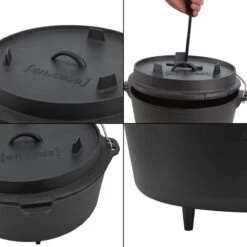 Dutch Oven Enkhuizen Met Deksel Gietijzer Zwart - 4 Varianten -Barbecue Grill Winkel 1200x1200 818