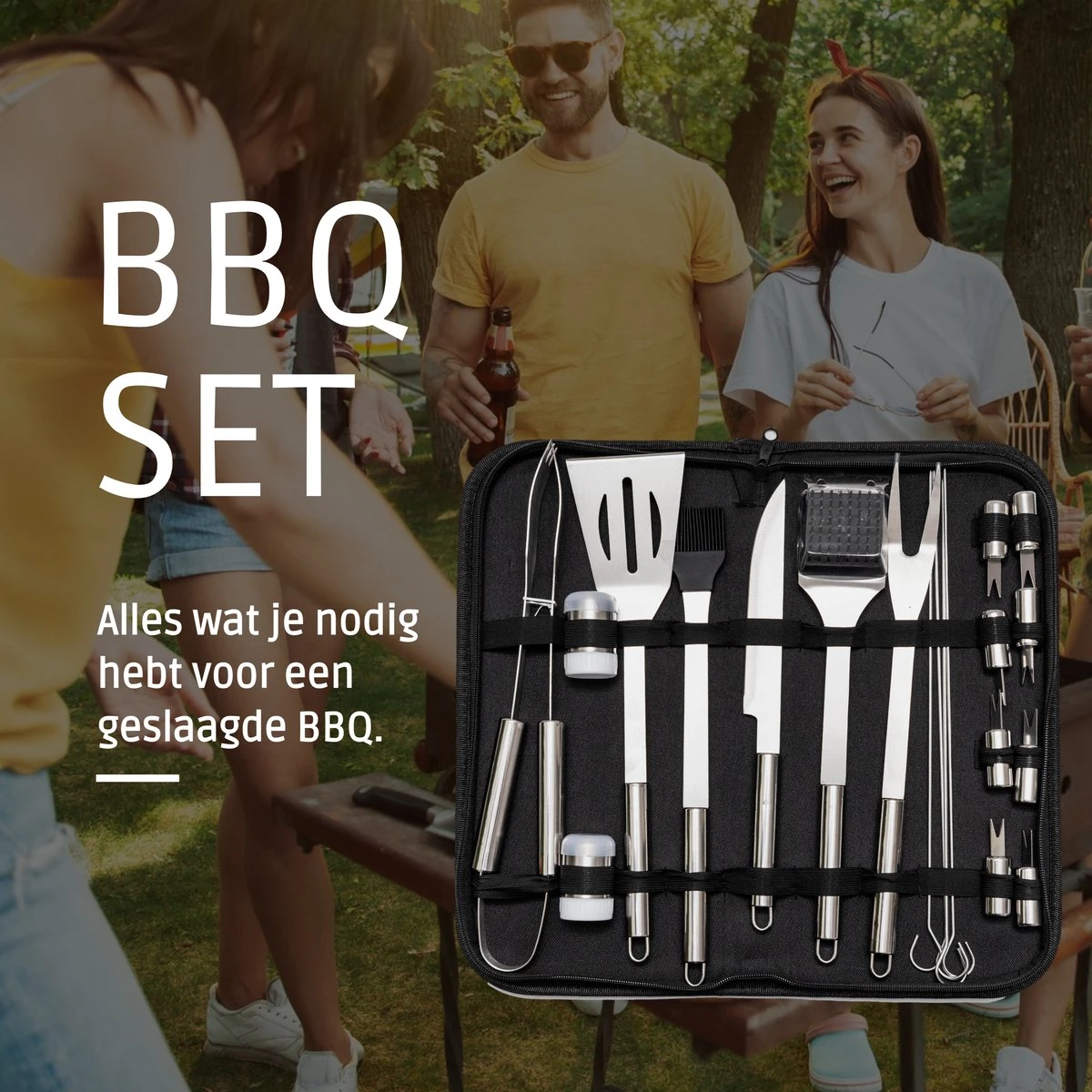 Bbq Accesoires – Bbq Gereedschap – Bbq Set – 22 Delig – RVS 4 Bbq Accesoires – Bbq Gereedschap – Bbq Set – 22 Delig – RVS - Afbeelding 2