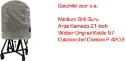 COVER UP HOC Diamond Bbq Hoes Rond - 70x80 Cm - Waterdicht Met Stormbanden En Trekkoord - Geschikt Voor O.a. Kamado, Big Green Egg, Grill Guru, The Bastard, Patton,Weber -Barbecue Grill Winkel 1200x586