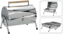 BBQ Collection Houtskoolbarbecue - Cilinder - Chroom -Barbecue Grill Winkel 1200x651