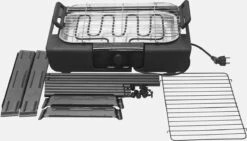 Royalty Line Elektrische Barbecue - Indoor En Outdoor BBQ - Tafelgrill - Elektrische Grill - Grill Oppervlak 40x24 Cm - 2000W - Met Stand - Zwart -Barbecue Grill Winkel 1200x686