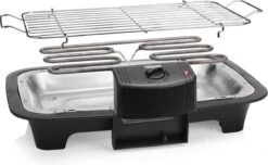 Tristar BQ-2813 Electrische Tafelbarbecue - Grilloppervlak (LxB) 38x22 Cm - 2000W - Zwart -Barbecue Grill Winkel 1200x739