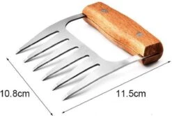 GrillX Luxe Vleesklauwen - Houten Handvat - RVS Meat Claws - Vleesshredder - Pulled Pork, Chicken - BBQ Accesoires 9 GrillX Luxe Vleesklauwen - Houten Handvat - RVS Meat Claws - Vleesshredder - Pulled Pork, Chicken - BBQ Accesoires -Barbecue Grill Winkel 1200x806 1