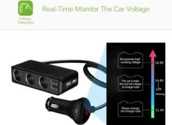 WiseGoods - Premium Auto Sigarettenaansteker Splitter - 4 Poorten USB - Autolader USB - Autolader Splitter - 12V Splitter -Barbecue Grill Winkel 1200x870 4