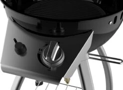 Accente Outdoor Gas BBQ - ø 45 Cm- Inclusief Grillplaat & Gasslang - Zwart -Barbecue Grill Winkel 1200x883