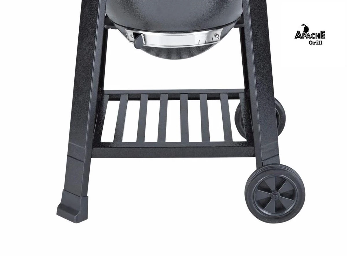 Apache Grill 21 Inch Kamado BBQ Egg | Houtskool | Zwart | Ø 50cm Grill Oppervlak | Dubbelwandig & Geïsoleerd 6 Apache Grill 21 Inch Kamado BBQ Egg | Houtskool | Zwart | Ø 50cm Grill Oppervlak | Dubbelwandig & Geïsoleerd - Afbeelding 4