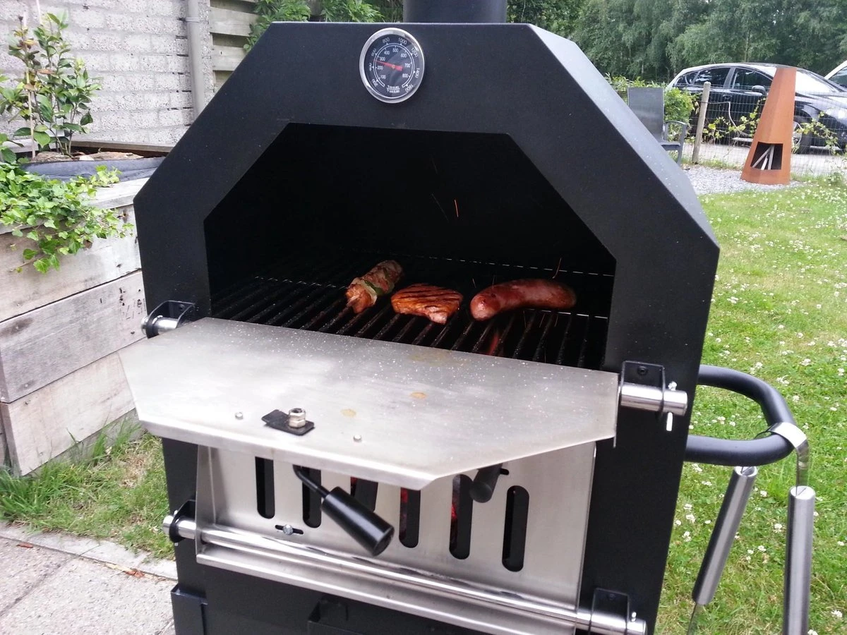 Merkloos MaxxGarden Pizza Oven - Smoker Barbecue Houtskool 45 X 65 X 158cm 9 Merkloos MaxxGarden Pizza Oven - Smoker Barbecue Houtskool 45 X 65 X 158cm - Afbeelding 7