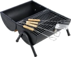 MaxxGarden BBQ - Houtskool Barbecue - Smoker Barbecue - Grilloppervlak (LxB) 38 X 52 Cm - Met Dubbel Grill Vlak - Zwart -Barbecue Grill Winkel 1200x954