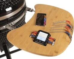 Patton - Kamado 21" - Premium Black - Keramische Barbecue - Incl. Bluetooth Kerntemperatuurmeter - LED Verlichting - Large - Compleet - Zwart -Barbecue Grill Winkel 1200x969