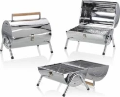 BBQ Collection Houtskoolbarbecue - Cilinder - Chroom -Barbecue Grill Winkel 1200x972