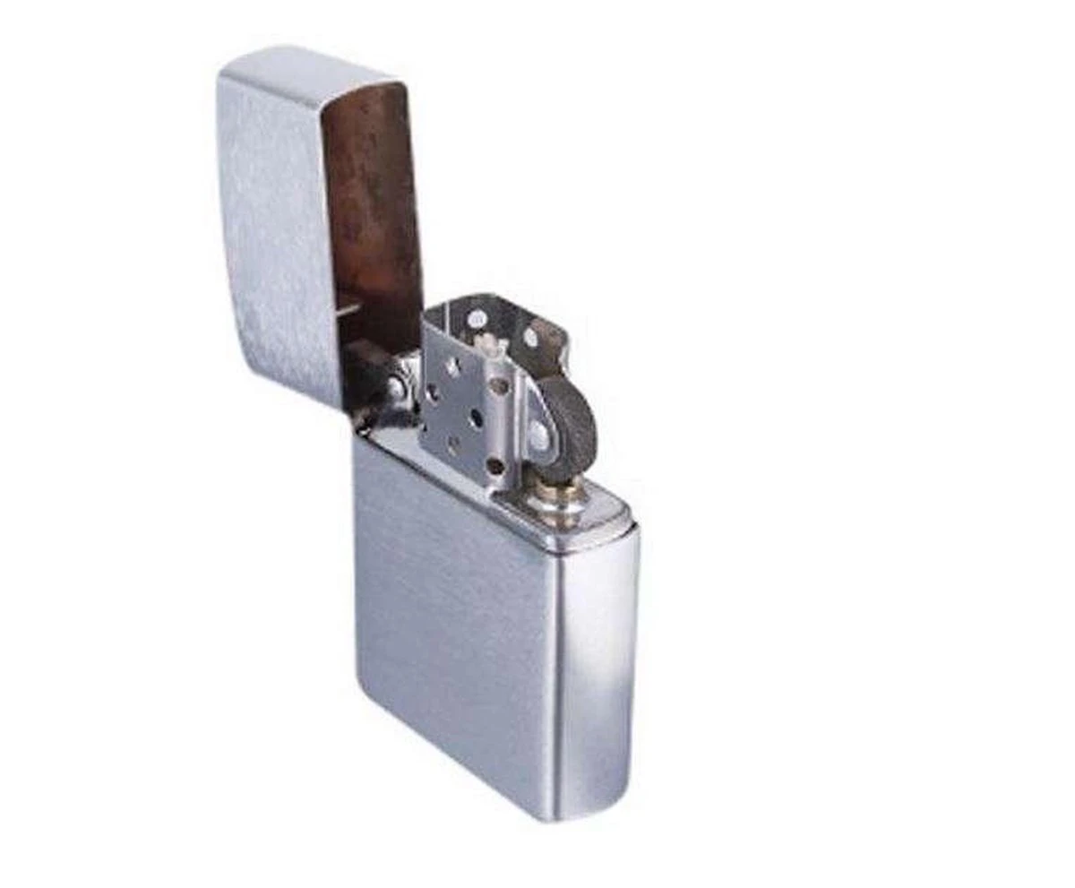 Angel Benzine Aansteker - Windbestendig - Zilver 4 Angel Benzine Aansteker - Windbestendig - Zilver - Afbeelding 2