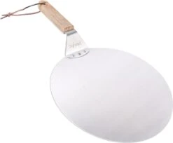 Nowad Pizzaschep RVS Rond Voor BBQ En Oven - 30,5 Cm - Pizzaspatel - Taartschep - Houten Handvat - Ophangbaar - Rond - Vaatwasbestendig - Keukenaccessoires -Barbecue Grill Winkel 1200x992 1