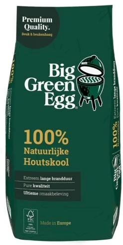 Big Green Egg BigGreenEgg Houtskool Europa 9kg - 1 Zak -Barbecue Grill Winkel 604x1200