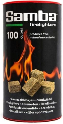 Samba Bruine Aanmaakblokjes Openhaard - 600 Stuks In Kokers - Omdoos -Barbecue Grill Winkel 614x1200 1