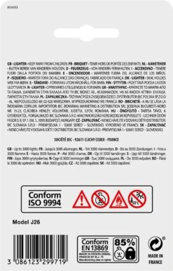 BIC J26 Maxi Vuursteen Flint Aanstekers - Diverse Kleuren - Pak Van 5 Gasaanstekers - Kindveilig -Barbecue Grill Winkel 770x1200 1