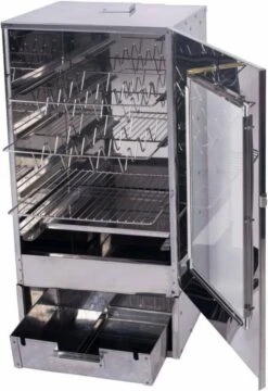 2-L Home & Garden XL Rookoven - RVS - 80x40x28 Cm - 3 Etages -Barbecue Grill Winkel 824x1200