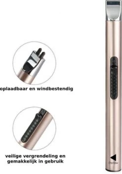 Oplaadbare Lange Elektrische Aansteker - Duurzame Plasma Aansteker - Inclusief Cadeauverpakking - BBQ - Kaarsen - Rose -Barbecue Grill Winkel 842x1200