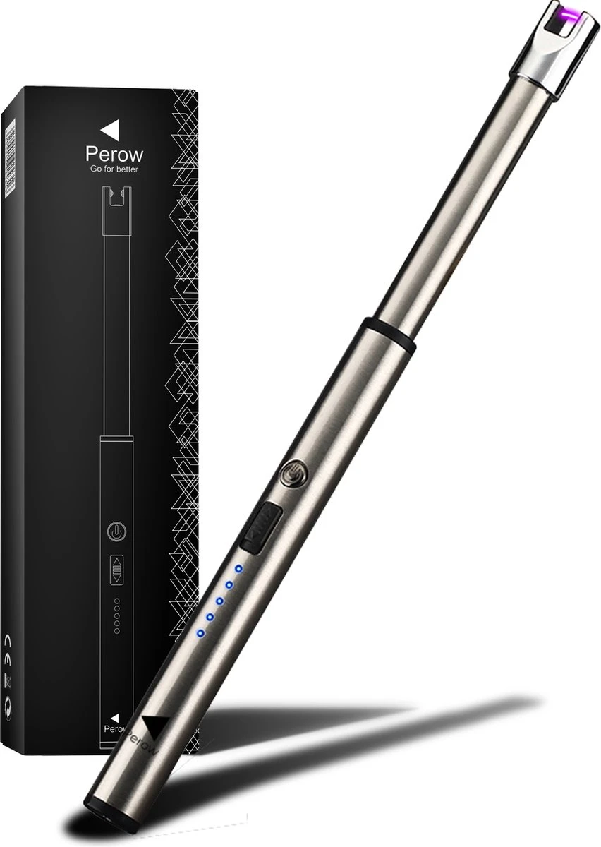 Oplaadbare Lange Dunne Elektrische Aansteker - Duurzame Plasma Aansteker - Inclusief Cadeauverpakking - BBQ – Kaarsen – Zilver 3 Oplaadbare Lange Dunne Elektrische Aansteker - Duurzame Plasma Aansteker - Inclusief Cadeauverpakking - BBQ – Kaarsen – Zilver