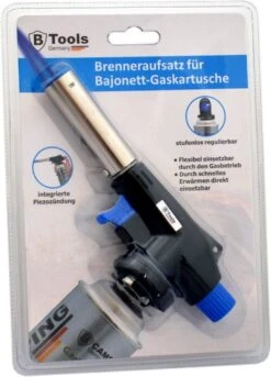 Gasbrander Opzetstuk Voor Butaangas In Gasbus Met Bajonetaansluiting - Exclusief Gaspatroon - Universeel - BBQ Aansteker