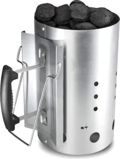 Kolen Starter GROOT - Brikettenstarter Met Veiligheidshandgreep - Snelstarter Voor Barbecue - BBQ Houtskool Starter -Barbecue Grill Winkel 910x1200